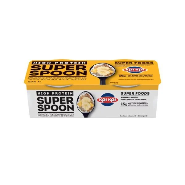 SUPER SPOON ΜΠΑΝΑΝΑ ΜΑΝΓΚΟ ΛΙΝΑΡΟΣΠΟΡΟΣ ΔΗΜΗΤΡΙΑΚΑ 2Χ170GR