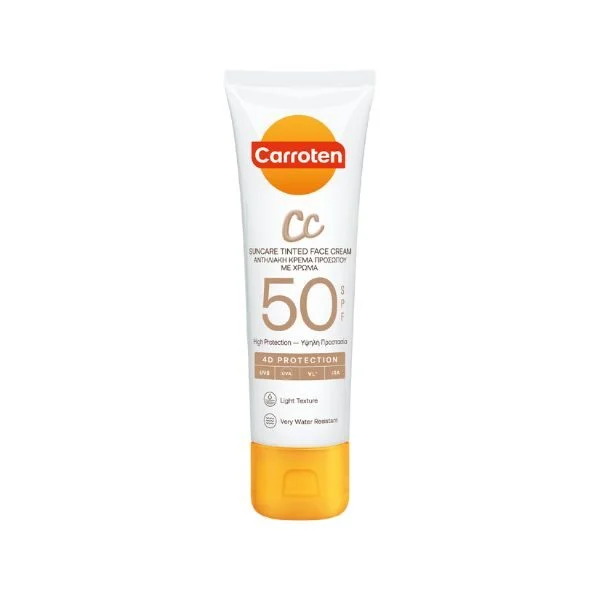 CARROTEN ΑΝΤΗΛΙΑΚΟ ΠΡΟΣΩΠΟΥ SPF50 CC ΜΕ ΧΡΩΜΑ 50ML