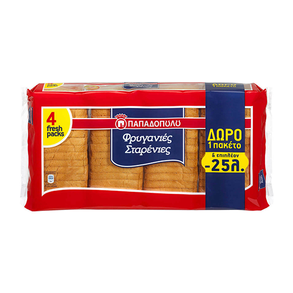 ΦΡΥΓΑΝΙΕΣ ΠΑΠΑΔΟΠΟΥΛΟΥ ΣΤΑΡΕΝΙΕΣ 4PACKS 510GR