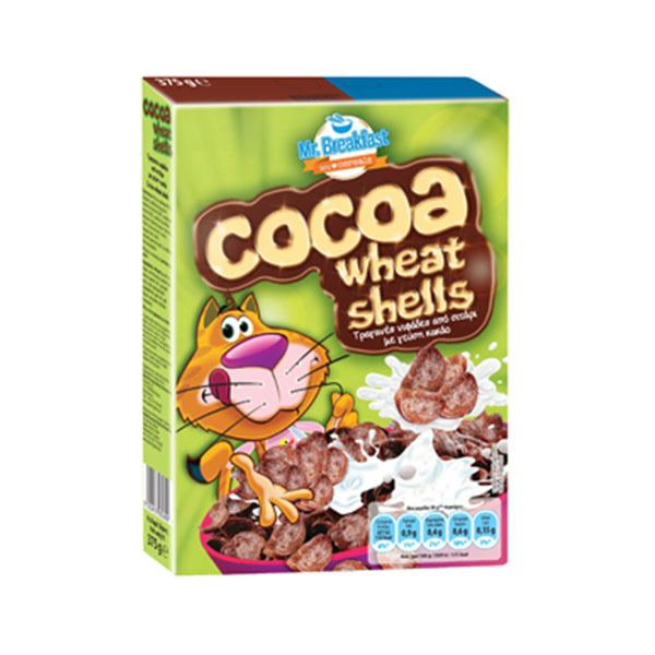MR BREAKFAST COCOA WHEAT SHELLS 375GR