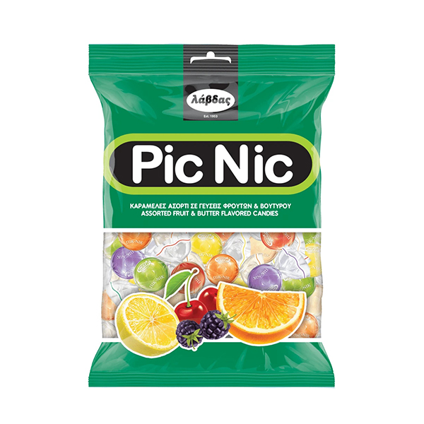 PIC NIC ΚΑΡΑΜΕΛΕΣ ΛΑΒΔΑΣ 250GR