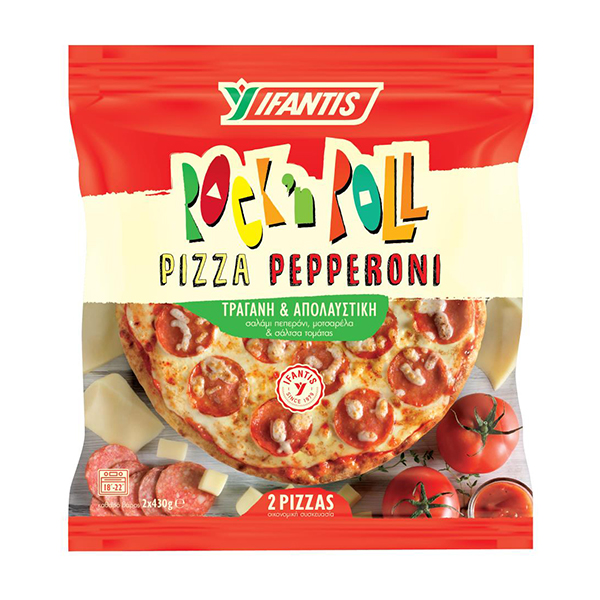 PIZZA ROCK N ROLL ΥΦΑΝΤΗΣ PEPPERONI 2X430GR