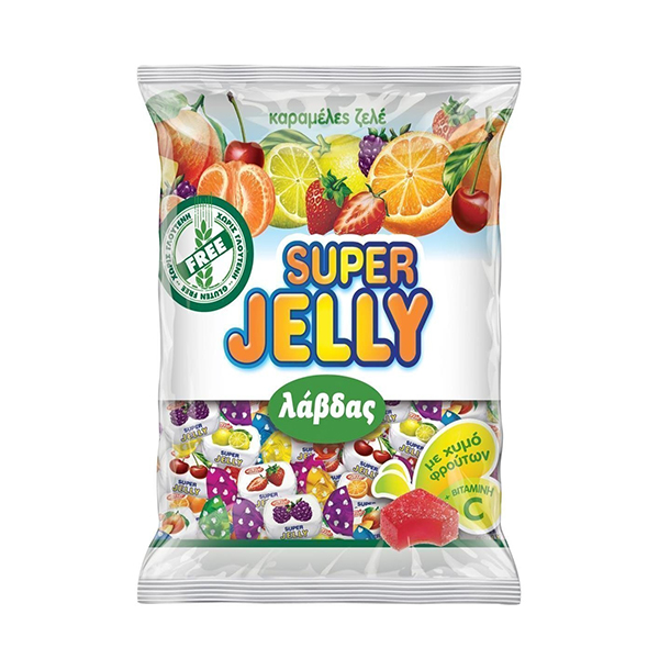 SUPER JELLY FREE GLUTEN ΚΑΡΑΜΕΛΕΣ ΖΕΛΕΔΑΚΙΑ ΛΑΒΔΑΣ 200GR