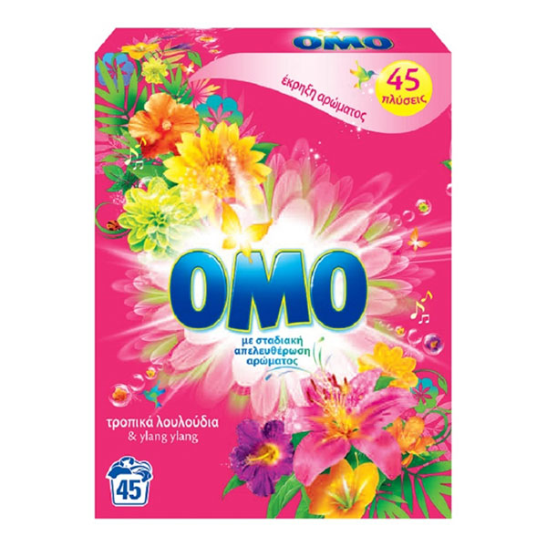 OMO ΑΠΟΡΡΥΠΑΝΤΙΚΟ ΣΚΟΝΗ 45ΜΕΖ 2,75ΚΙΛΑ -  ΤΡΟΠΙΚΑ ΛΟΥΛΟΥΔΙΑ