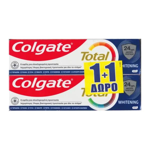 COLGATE ΟΔΟΝΤΟΚΡΕΜΑ 2X75ML TOTAL WHITENING