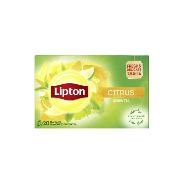 LIPTON ΠΡΑΣΙΝΟ ΤΣΑΙ CITRUS 20 ΦΑΚΕΛΑΚΙΑ 26GR