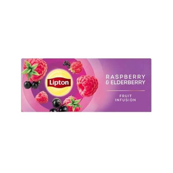 LIPTON ΤΣΑΙ RASPBERRY & ELDERBERRY 20 ΦΑΚΕΛΑΚΙΑ 32GR