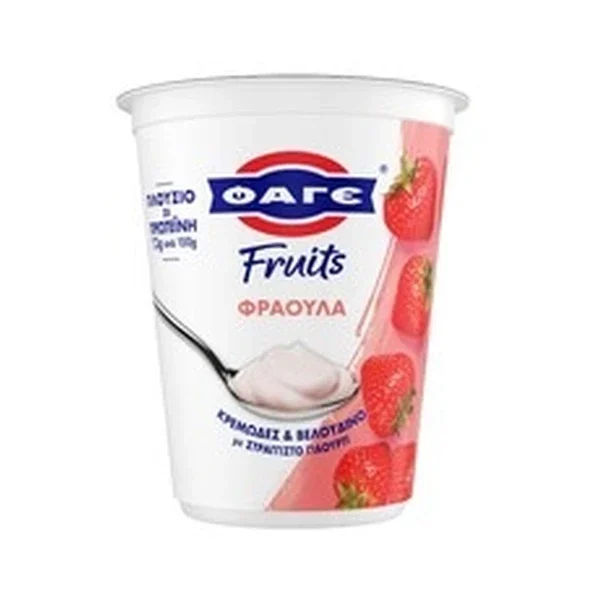 FRUITS ΣΤΡΑΓΓΙΣΤΟ ΓΙΑΟΥΡΤΙ ΜΕ ΦΡΑΟΥΛΑ ΦΑΓΕ 380GR